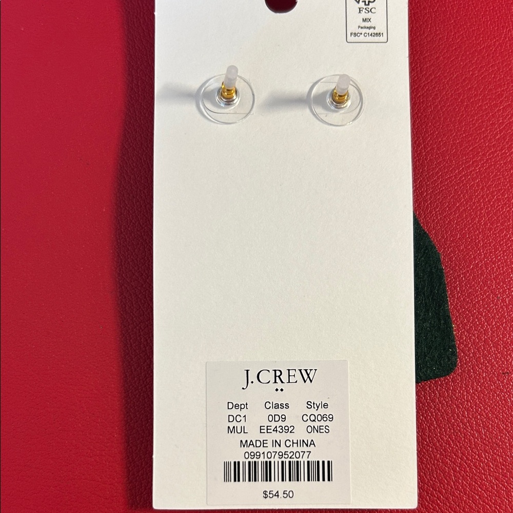 J. Crew Festive Bottle Earrings - Green and Gold - Picture 3 of 4